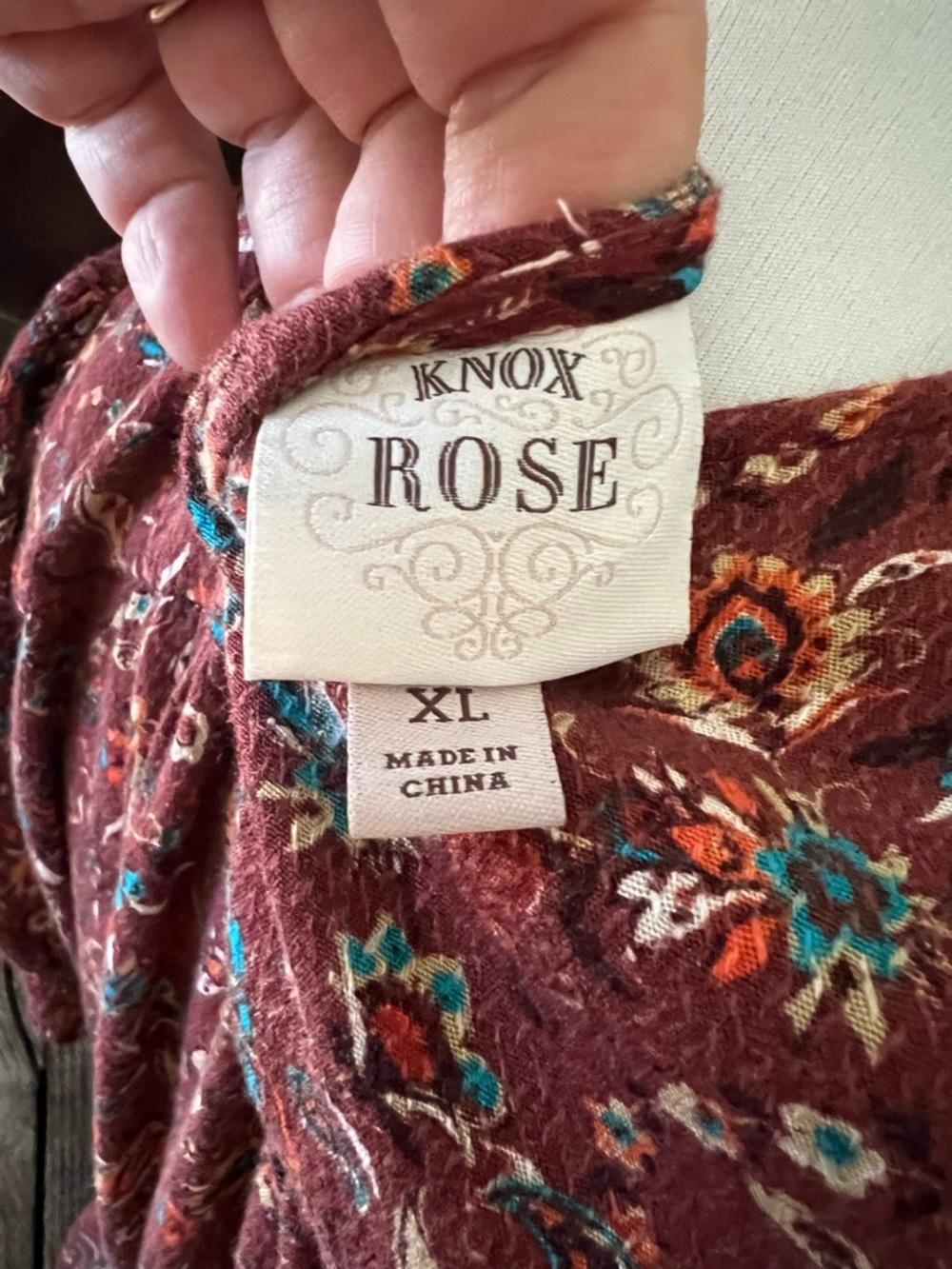 Knox Rose Rust Floral Wrap Maxi Dress - Picture 8 of 9